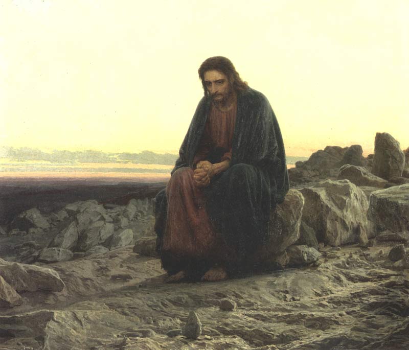 Крамской И.Н. Христос в пустыне. 1872.