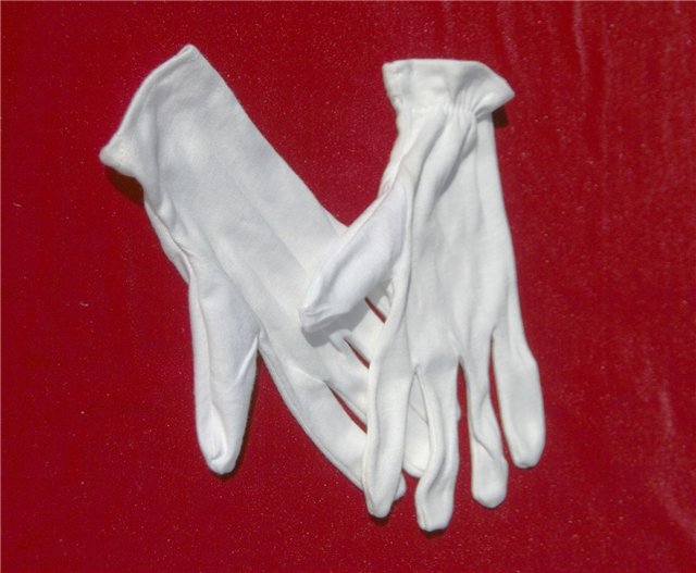Перчатки белые хлопчатобумажные